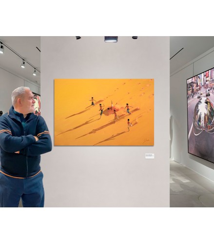 Gicleé Playing in the dunes