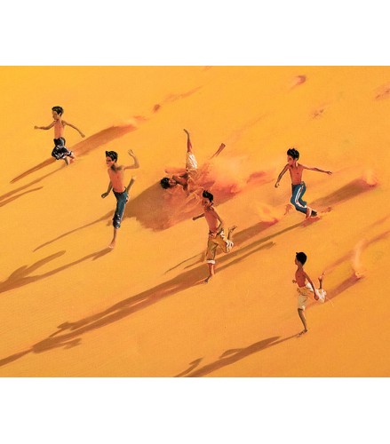 Gicleé Playing in the dunes
