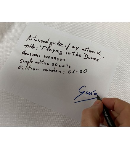 Gicleé Playing in the dunes