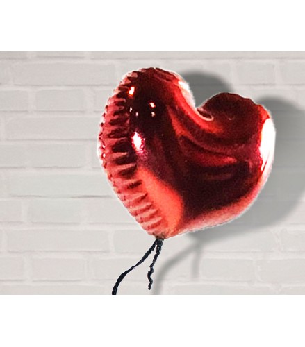 GIRL BALLOON RED METAL