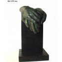 Sculpture Do you feel the same in green rusty bronze Sculpture Do you feel the same in green rusty bronze
