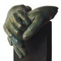 Sculpture Do you feel the same in green rusty bronze Sculpture Do you feel the same in green rusty bronze