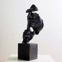 Sculpture Calm and Silence in blue bronze Sculpture Calm and Silence in blue bronze