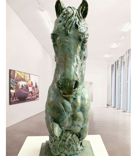 Impressionist horsehead green rust