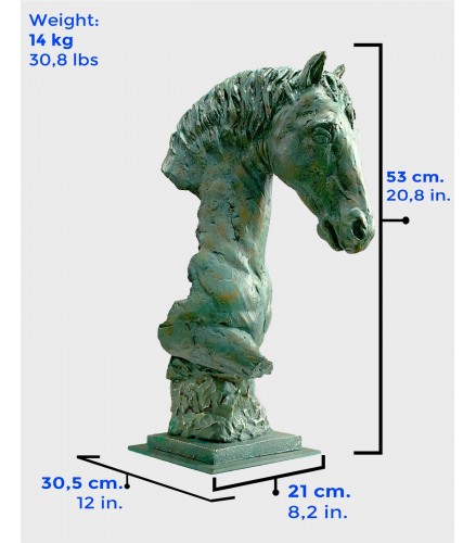 Impressionist horsehead green rust