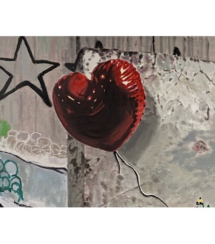 Balloon Girl Escaping Wall