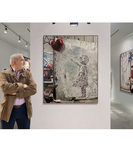 Balloon Girl Escaping Wall