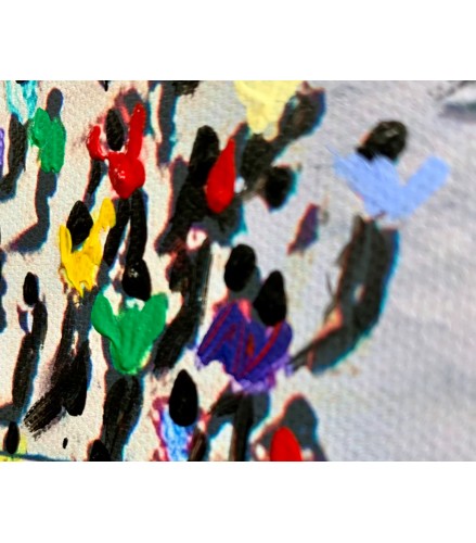 Girl Wall Balloon Dog Escaping