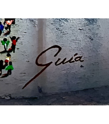 Girl Wall Balloon Dog Escaping