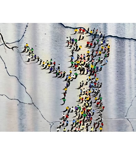 Girl Wall Balloon Dog Escaping