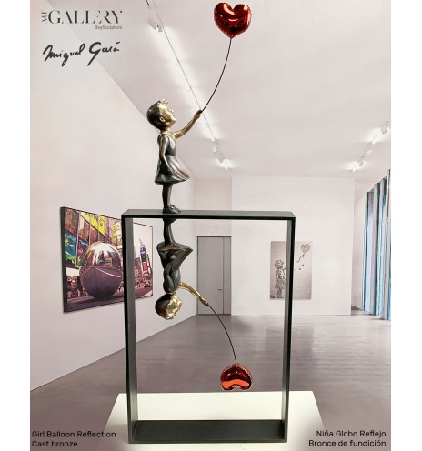 Girl Balloon Reflection