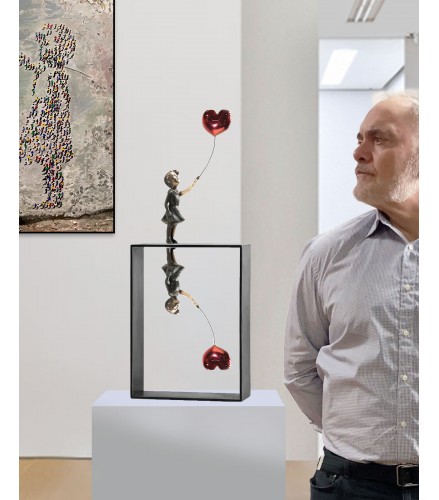 Girl Balloon Reflection