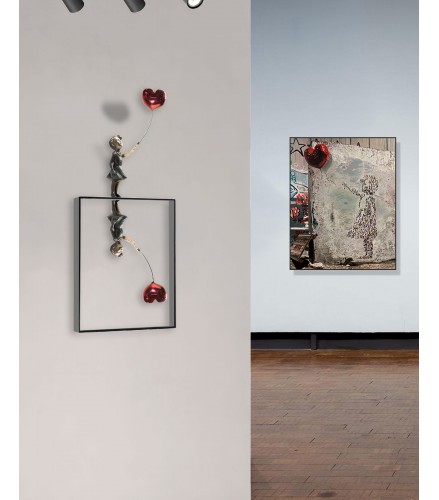 Girl Balloon Reflection