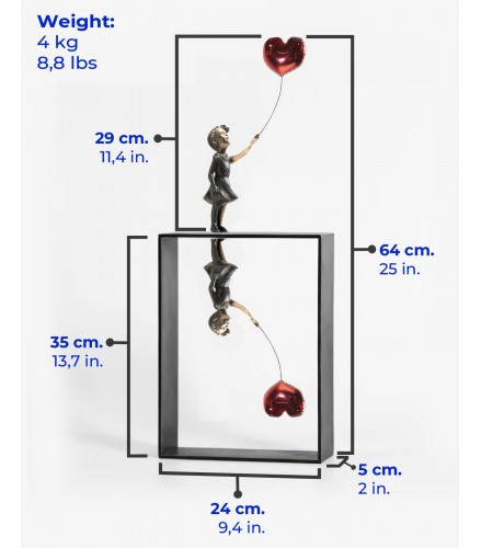 Girl Balloon Reflection