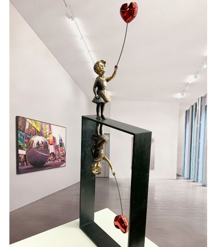 Girl Balloon Reflection