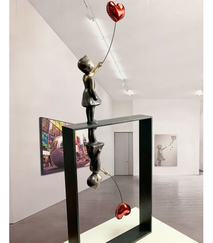 Girl Balloon Reflection