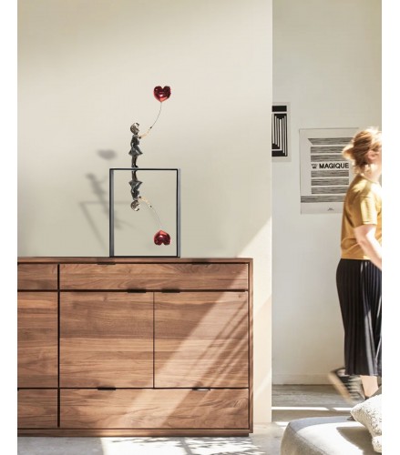 Girl Balloon Reflection