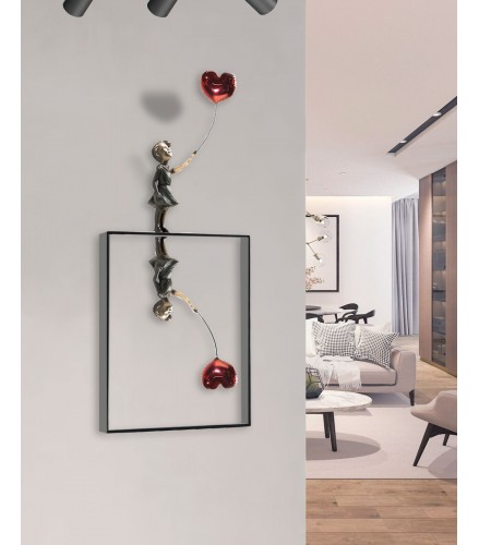 Girl Balloon Reflection