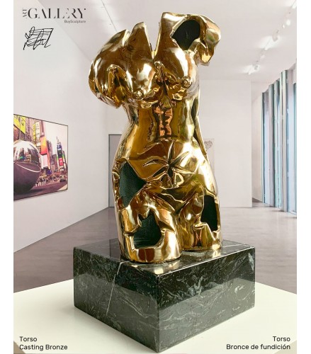 Torso in cast bronze