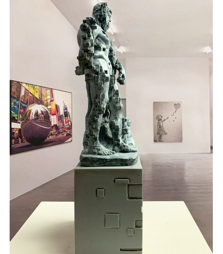 Hercules of Farnese Pixelated green oxide patina