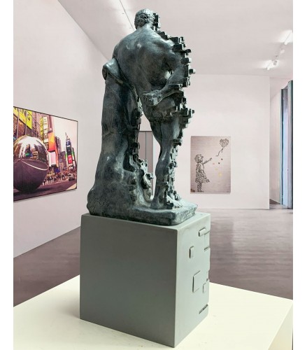 Hercules of Farnese Pixelated green oxide patina