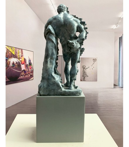 Hercules of Farnese Pixelated green oxide patina