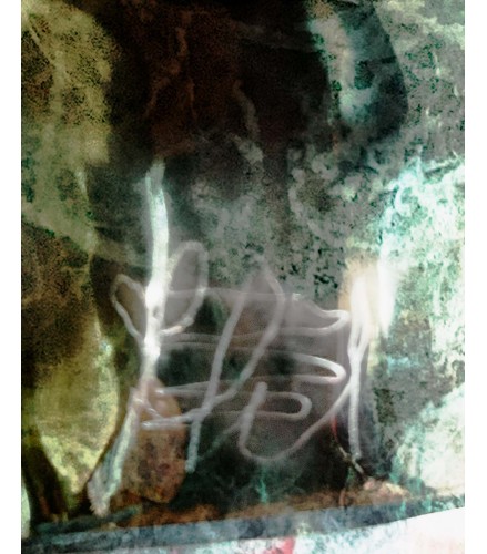 Torso in cast bronze green oxide patina