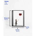 Girl Balloon Framed