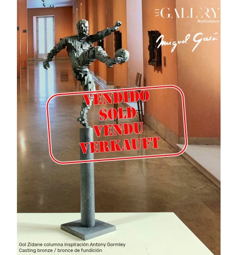 Zidane goal pillar inspiration Antony Gormley