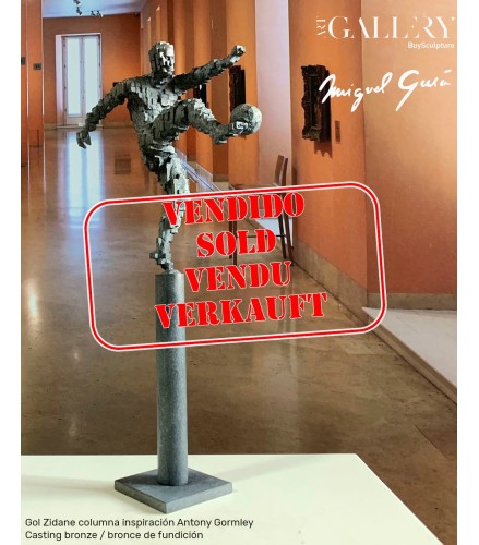 Zidane goal pillar inspiration Antony Gormley