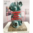 Torso in cast bronze green oxide patina