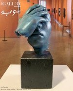 Sculpture Reflexion Blue bronze